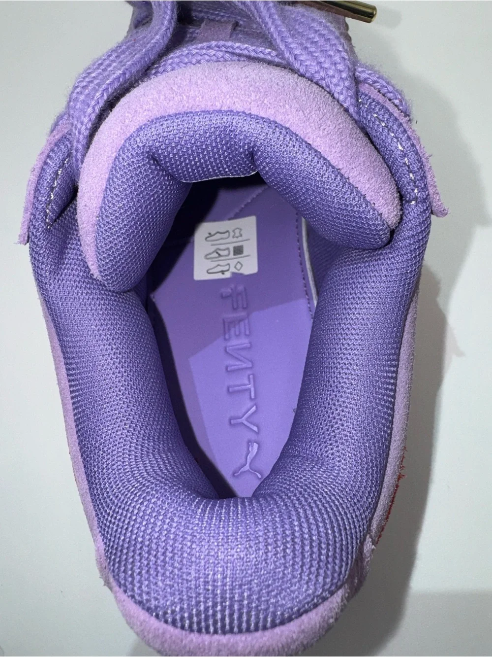 Puma Fenty Creeper Lavender Purple Platform Sneakers Sz 6.5 Rihanna Suede Neon - Picture 9 of 16
